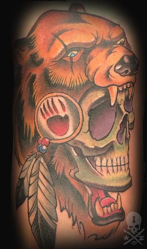 Skull/Bear by Memphis: TattooNOW
